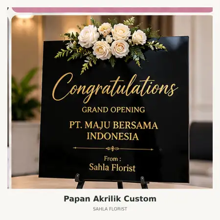 Papan Bunga Akrilik Pontianak